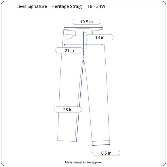 Levis Signature Womens Jeans Heritage High Rise Straight Stretch Denim Size 18 - Picture 3 of 13